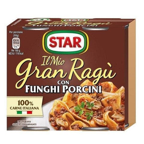 Gran Ragu con Funghi Porcini 2x180g
